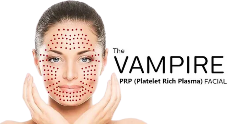 PRP (platelets reached plasma) injections for rejuvenation, facelift and hair growth stimulation