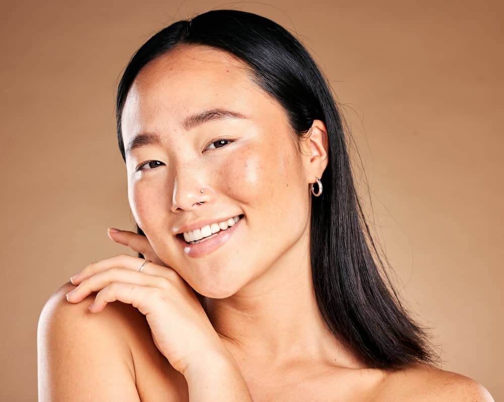 Asian Model with Radiant Glowing Skin